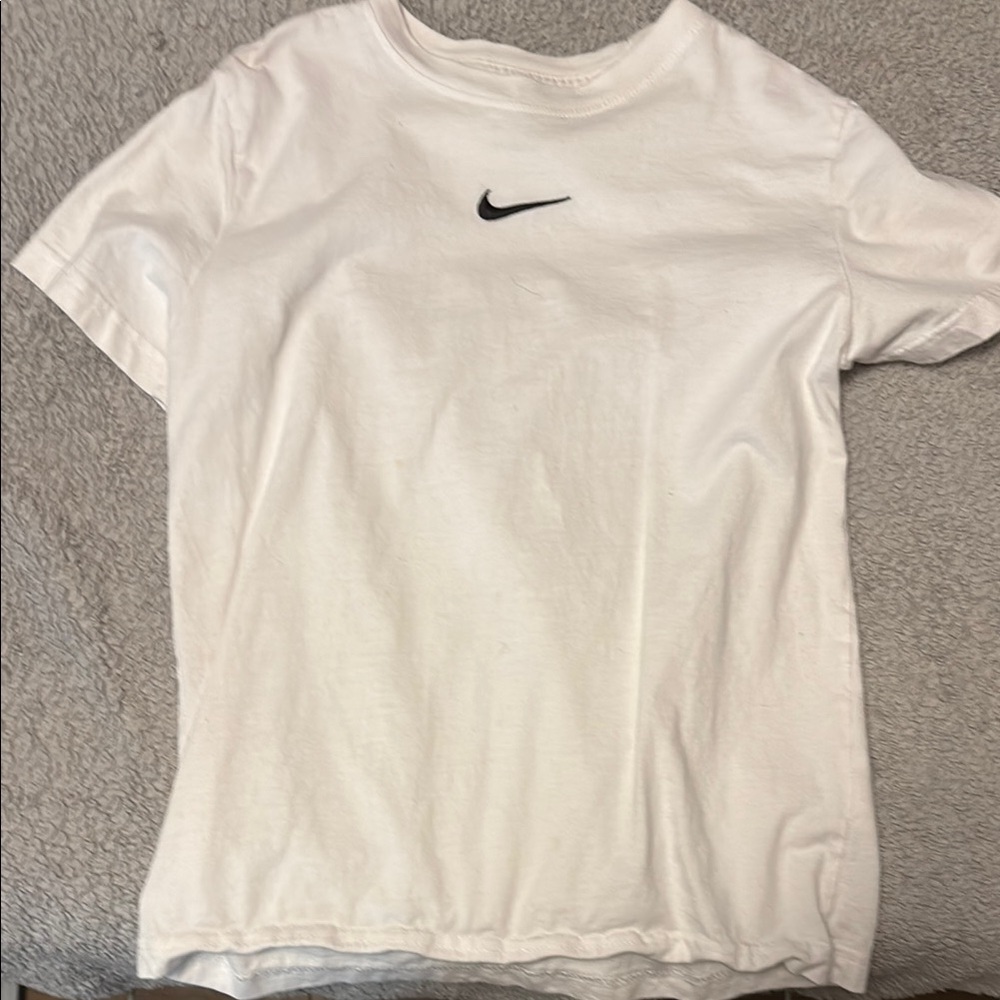 Nike Tee with Iconic Black Swoosh